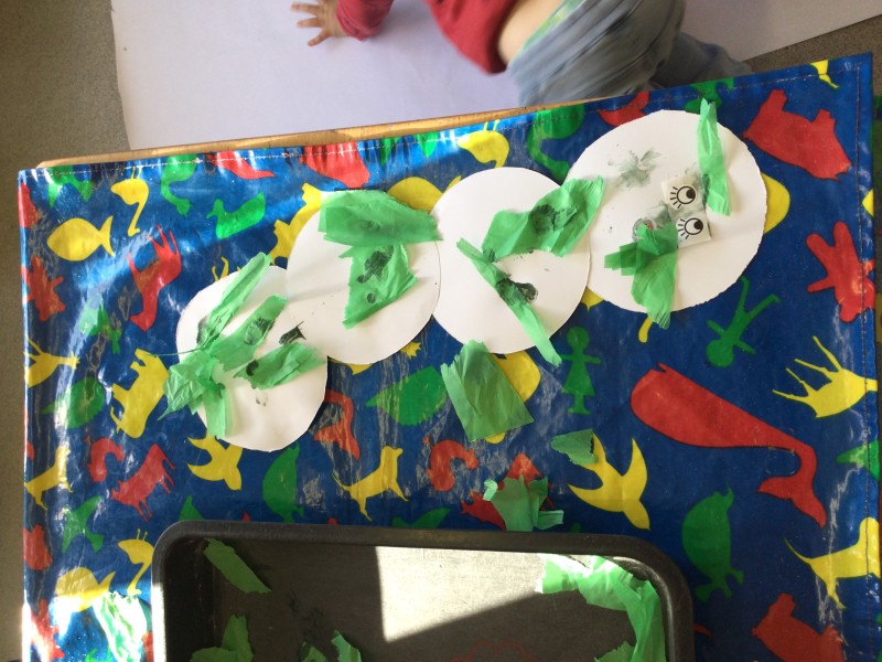 Cheetahs exploring The Hungry Caterpillar story